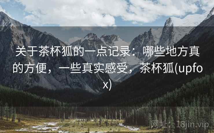 关于茶杯狐的一点记录:哪些地方真的方便,一些真实感受,茶杯狐(upfox)