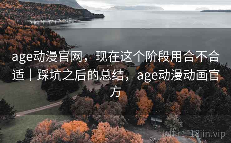 age动漫官网，现在这个阶段用合不合适｜踩坑之后的总结，age动漫动画官方