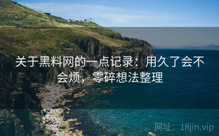 关于黑料网的一点记录:用久了会不会烦,零碎想法整理