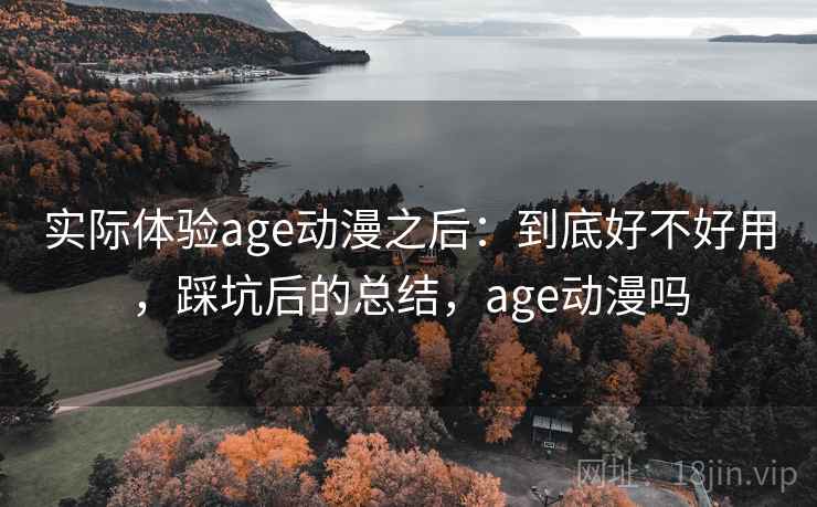 实际体验age动漫之后:到底好不好用,踩坑后的总结,age动漫吗